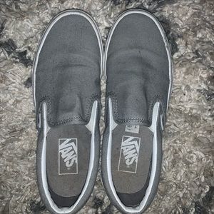Grey slip-on vans